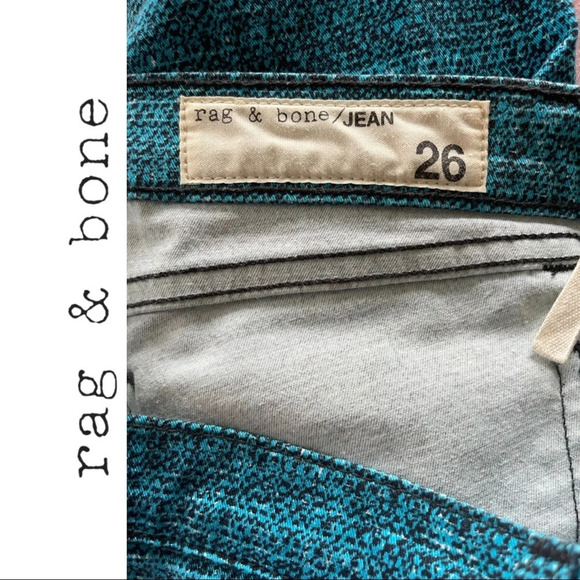 Rag & Bone Legging Jeans 5 Pocket Color Blue Tweed Size 26 - Picture 11 of 12